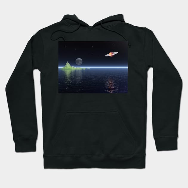 Planet Saturn Hoodie by perkinsdesigns